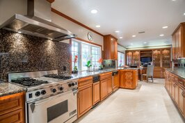 Gourmet kitchen with granite counters