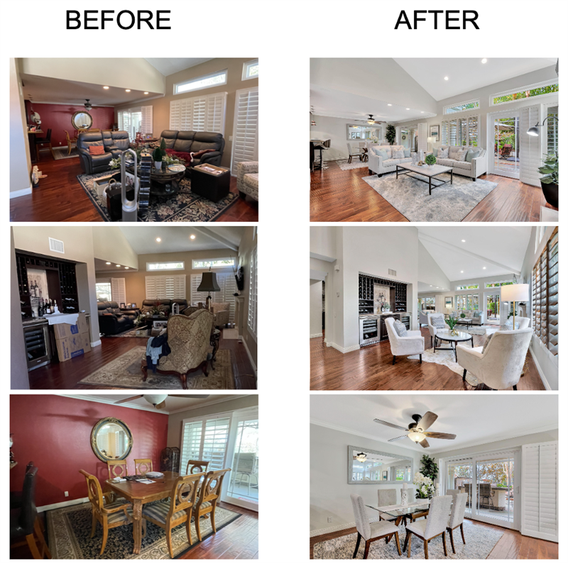 Before and after staging, Rancho Santa Margarita